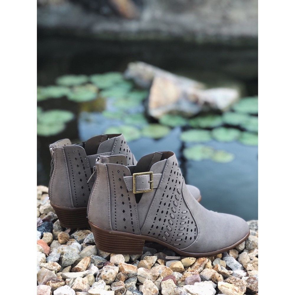 Dark Taupe Ankle Booties